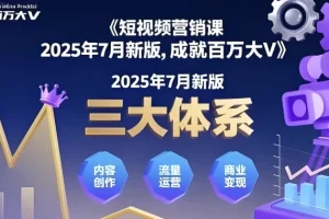 三大体系成就百万大V（2025年7月新版）薛辉团队自媒体运营实战课