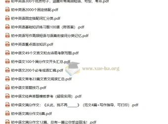 初中七八九年级全科复习资料合集 105份PDF文档打包