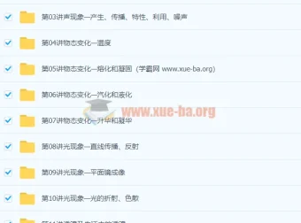 初二物理年卡超常班（全国人教版）杜春雨67讲完整课程