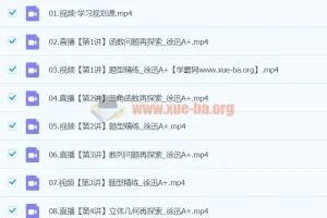 2024高三高考数学 徐迅A+寒假班 二轮专题突破