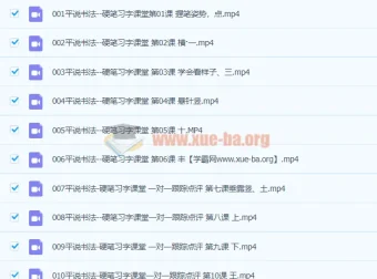 平说书法硬笔习字150集视频课程 一对一跟踪点评教学