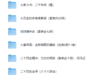 精选历史套装精品书籍合集（EPUB多格式典藏）