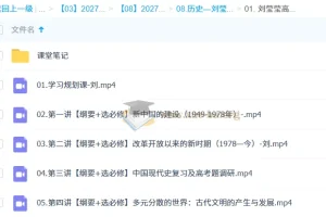 2027高三高考历史 刘莹莹 一轮暑假班 系统复习课程