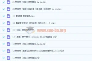 2023高一语文罗斐然尖端班 暑假班23讲+秋季班22讲 完整课程资源