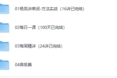 有道杨亮《全民英语背诵营》完整版视频课程+配套讲义