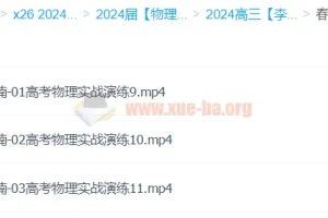 2024高三高考物理 李楠物理 二轮精讲春季班