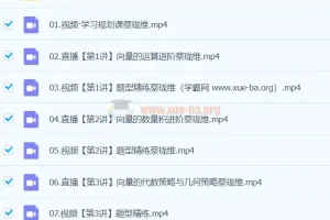 2024高中高一数学 蔡珑维 春季班全课程