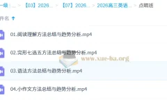 牟恩博2026高三高考英语冲刺点睛班 五大题型方法总结与趋势分析