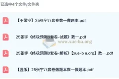 2025考研数学张宇《终极预测8套卷》数一数二数三PDF合集