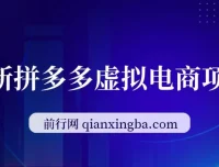 拼多多虚拟电商自动化项目，无人值守单店月入3000，批量放大实操课程
