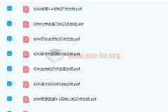 初中全科总复习知识点归纳汇总资料包