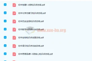 初中全科总复习知识点归纳汇总资料包