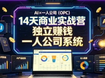 AI×一人公司14天商业实战营：从0到1搭建你的AI驱动赚钱系统