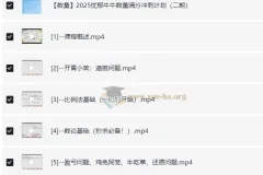 2025忧郁牛牛秘传·数量关系技巧合集课（含二期冲刺计划+讲义）MP4