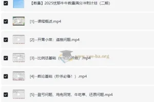 2025忧郁牛牛秘传·数量关系技巧合集课（含二期冲刺计划+讲义）MP4
