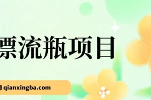 漂流瓶掘金副业实操课，手机挂机日入百元，支持多设备批量操作