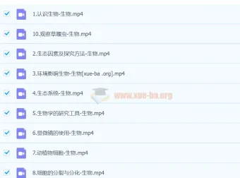 2025初一生物张雨桐秋季上（暑假A+）同步课程