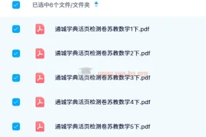 24春通城学典活页检测卷数学1-6年级下册（人教版/苏教版/北师大版）PDF合集