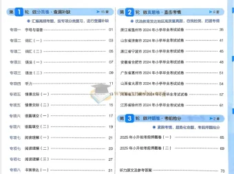 一本小升初冲刺新卷语数英全套备考资料