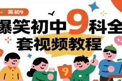 爆笑初中9科全套视频课程：趣味动画+系统精讲，让学习不再枯燥