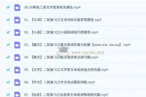 2026高三语文二轮寒假班 金亦珊主讲 高考冲刺专项突破