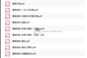 蘑菇培优初中数学小绿皮全9册PDF合集