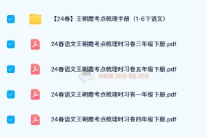 24春王朝霞考点梳理时习卷（1-6年级语文下册）全册含答案与考点手册