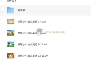 洪恩小小幼儿英语全套启蒙资源 含动画视频与配套电子书