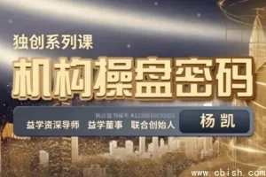 机构操盘密码操盘策略提升班视频课程 杨凯半年班完整教学资料