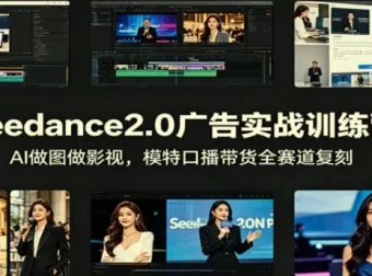 Seedance2.0广告实战训练营：AI电商视觉、剧情短剧、数字人口播全赛道实操