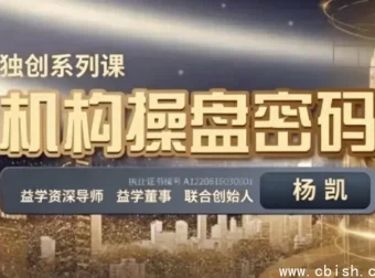 机构操盘密码操盘策略提升班视频课程 杨凯半年班完整教学资料