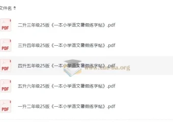 小学语文暑假练字帖（一升二至五升六年级全收录）