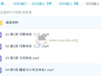 付力2025高三高考数学点睛班 核心考点精讲
