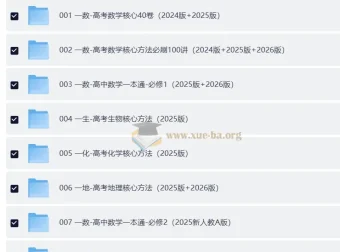 高中高考核心方法PDF合集（数学生物化学地理英语）