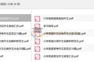 小学英语作文题型与分类精选资料包