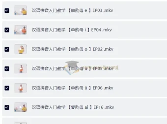 汉语拼音入门教学视频合集，零基础学拼音系统课程