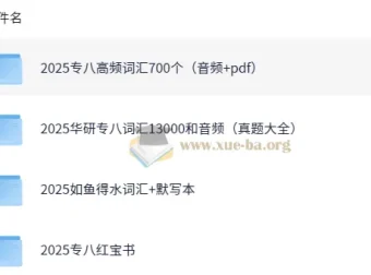 2025英语专业八级词汇备考资料合集（真题高频词+音频+默写本）