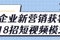 企业新营销获客18招短视频模式实战课程