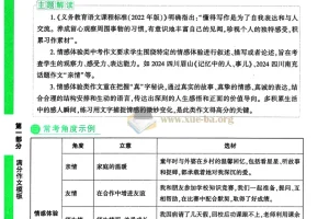万唯中考名校模考语文高分作文精选合集