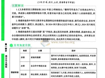 万唯中考名校模考语文高分作文精选合集