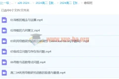 2024高二数学寒假班 张磊导数专题精讲