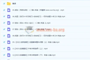 林淼2021春初三英语春季尖端班12讲全收录含课堂笔记