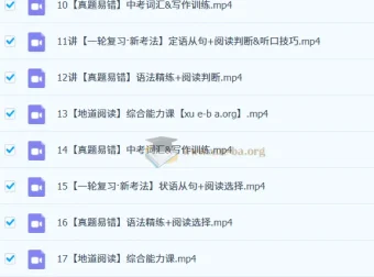 刘飞飞2025届初三中考英语秋季下期课程（全国版·S班）完整讲义与视频
