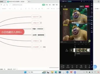 熊出没中英文反差视频制作教程，新手快速涨粉变现指南