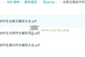 全胜宝典初中作文辅导大全三册精选
