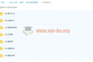 2024考研英语刘晓燕全程班课程合集，含黄皮书真题与词汇音频