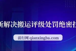 浩信搬运评级处罚100%解决技术实战教程