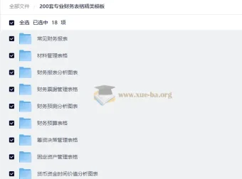 200套专业财务表格精美模板，覆盖全场景财务工作需求