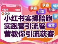 小红书实操陪跑营：7天精准引流获客全攻略，从0到1打造爆款账号