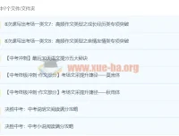 初中语文专题包：中考阅读与作文冲刺提分攻略合集